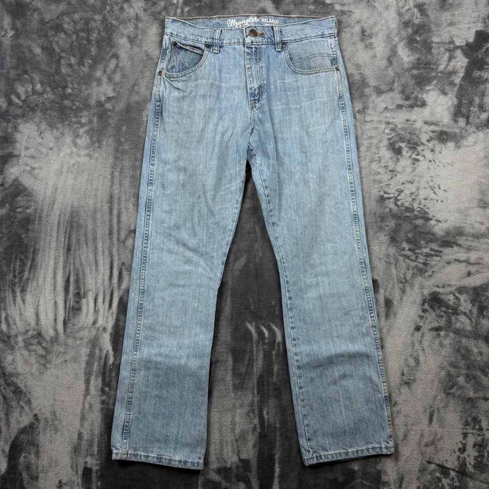 Wrangler Jeans Mens 30x32 Light Blue Excellent Retro Relaxed Bootcut 10WRT20CR